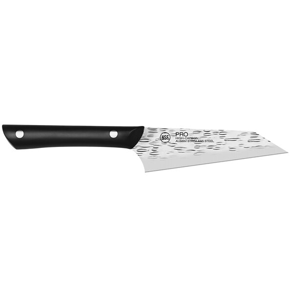 A Kai PRO Asian Multi-Prep Knife with a black and white handle.