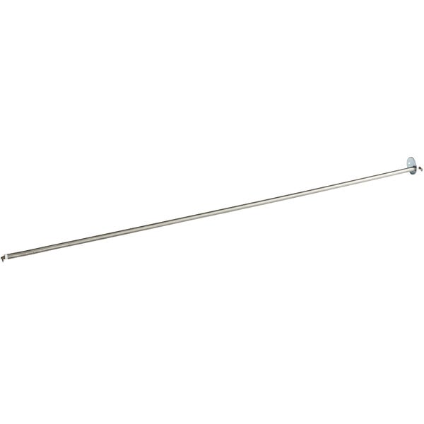 A long metal rod with a screw on it.
