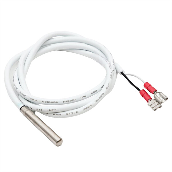 A white cable with two connectors.