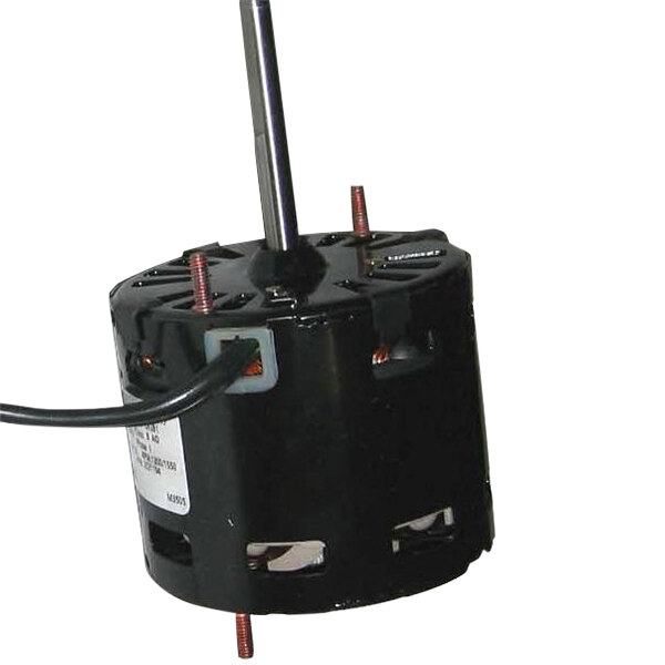 A black electric Heatcraft 115V motor with wires attached to it.