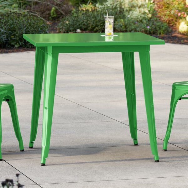 Lancaster Table & Seating Alloy Series 32" x 32" Jade Green Standard Height Outdoor Table