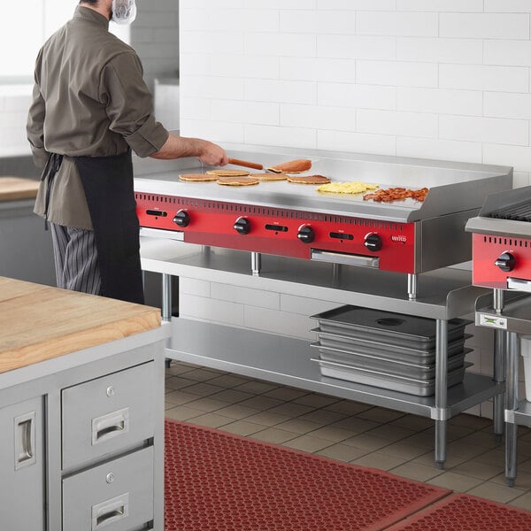 Avantco Chef Series CAG-60-MG 60" Countertop Gas Griddle with Manual Controls - 150,000 BTU