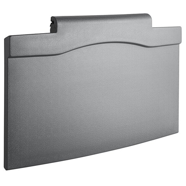 A grey plastic door assembly for a Scotsman ice storage bin.
