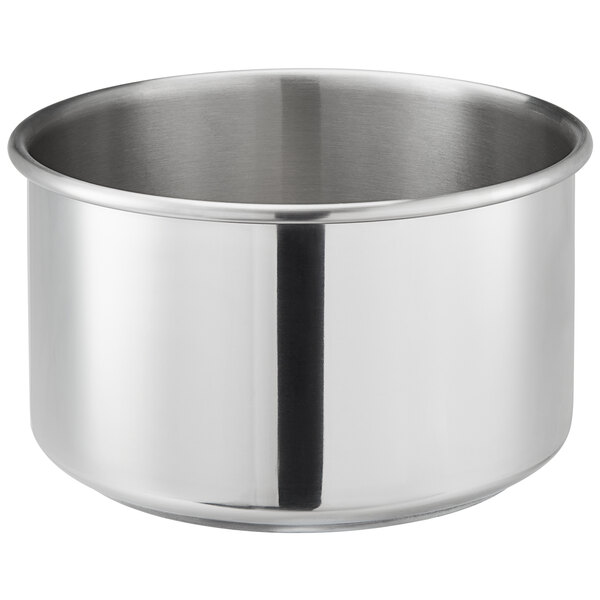 A stainless steel bowl for an Estella SM20 spiral dough mixer.