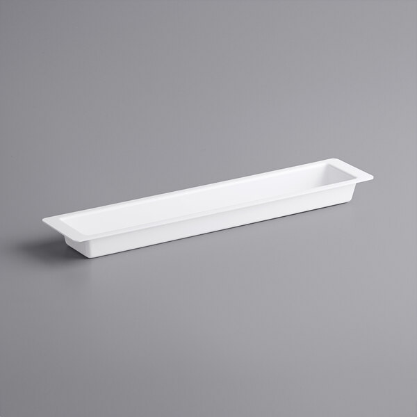 A white rectangular container with a handle.