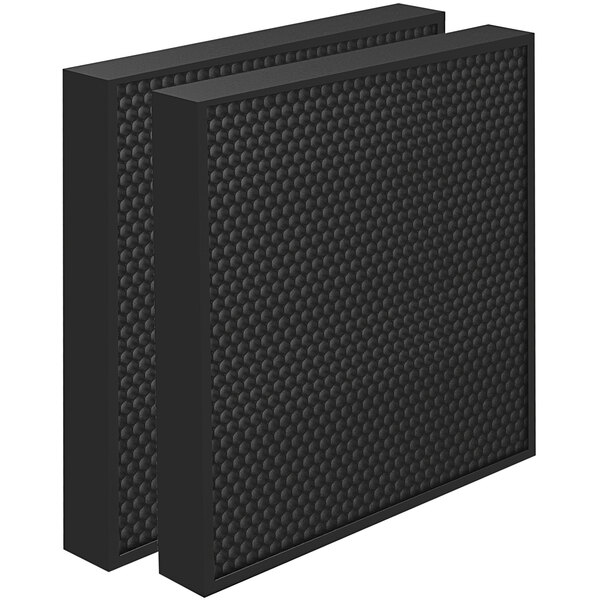 Two black AeraMax PRO 2" carbon air filters in a black box.