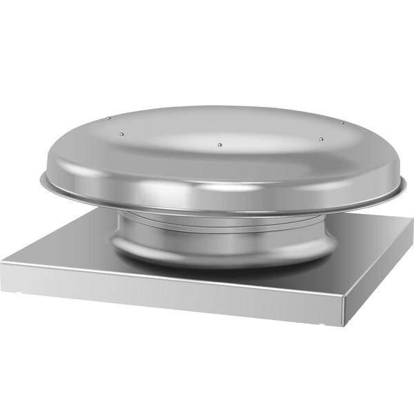 A stainless steel round NAKS Gravity Relief Supply Vent.