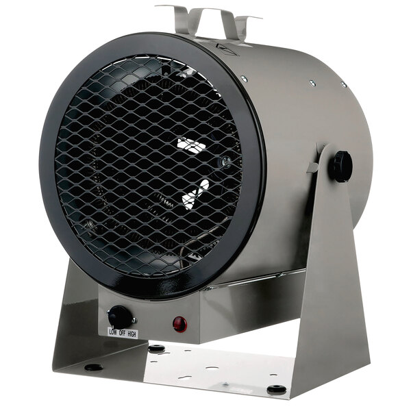A TPI Bulldog industrial heater with a wire mesh on the side.