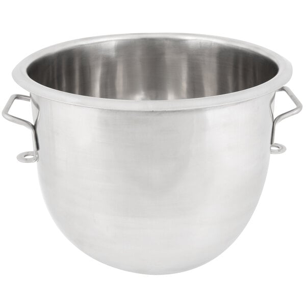 A Globe stainless steel mixing bowl with handles.