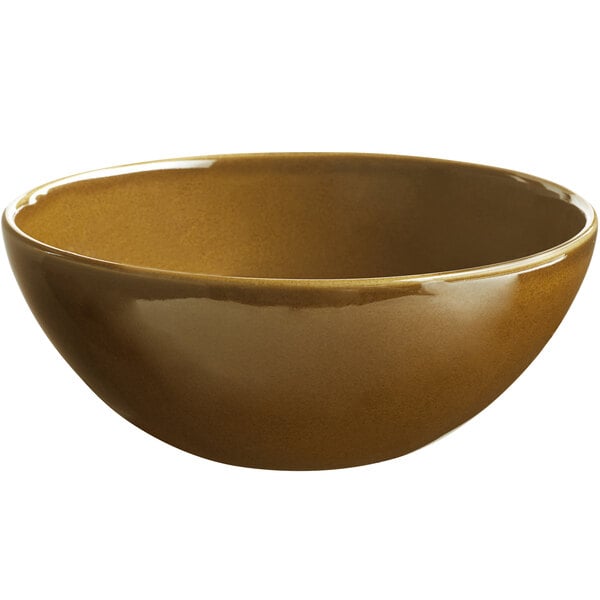 A brown RAK Porcelain cereal bowl with a white background.