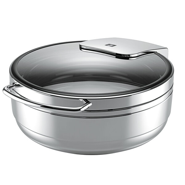 A Hepp stainless steel chafing dish with a lid.