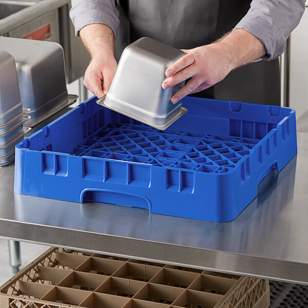 Cambro BR258168 Blue Camrack Full Size Base Rack with Closed Sides