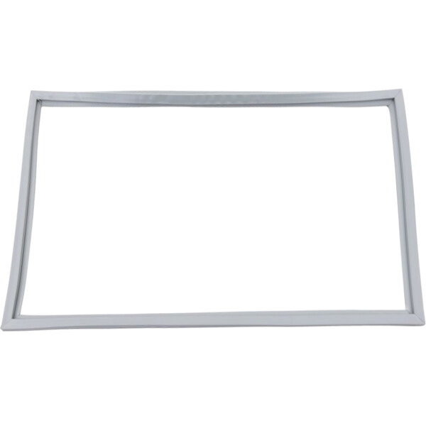 A white rectangular gasket with a gray rectangular frame.