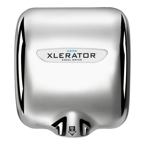 Excel XL-C-H 110/120 XLERATOR® Chrome Plated Cover High Speed Hand Dryer with HEPA Filter - 110/120V, 1500W