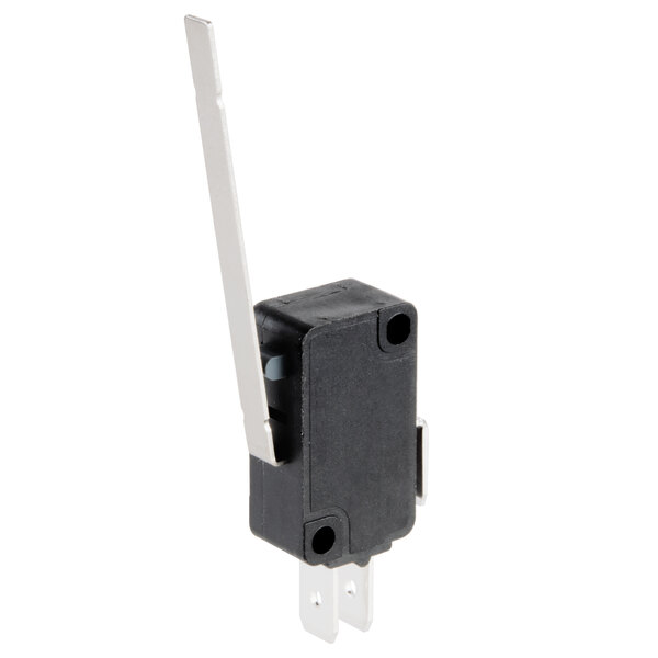A black rectangular switch with a silver clip on the side.