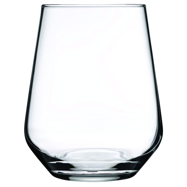 A case of 24 clear Pasabahce Allegra tumblers.