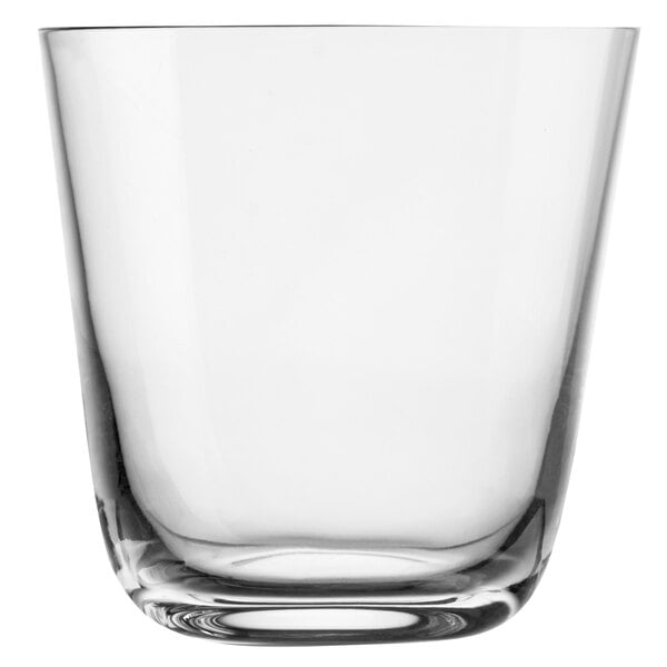 A clear glass Nude Savage tumbler.