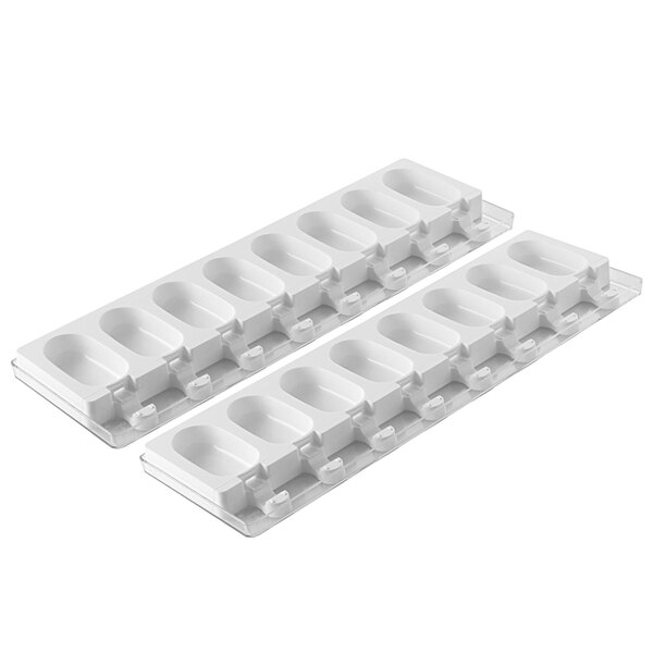 A white plastic tray with six compartments.