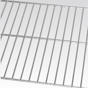 A close-up of a Convotherm metal wire shelf.