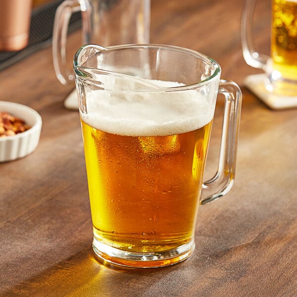Acopa 60 oz. Glass Beer Pitcher - 6/Case