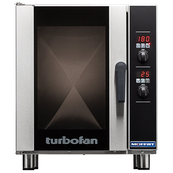 A stainless steel Moffat Turbofan convection oven.