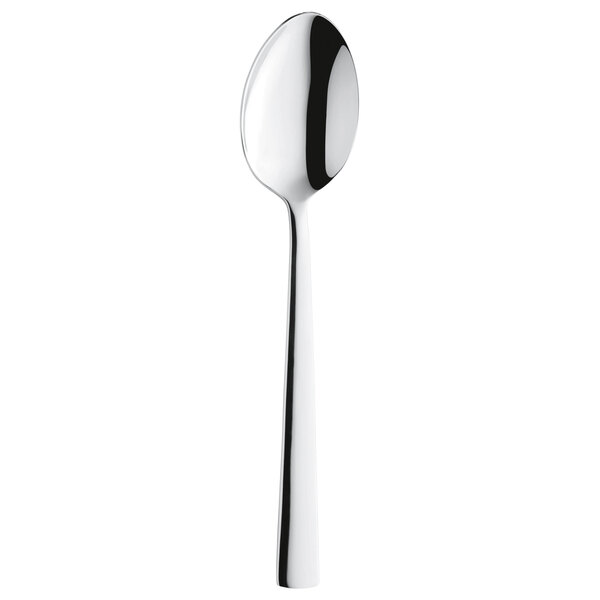 A silver Amefa Bliss serving spoon with a long handle.