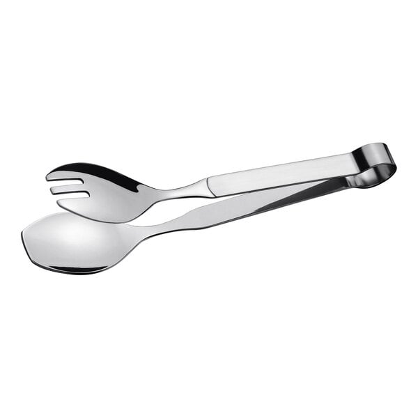 Amefa 18/10 Stainless Steel Small Notched Serving Tongs with a white background