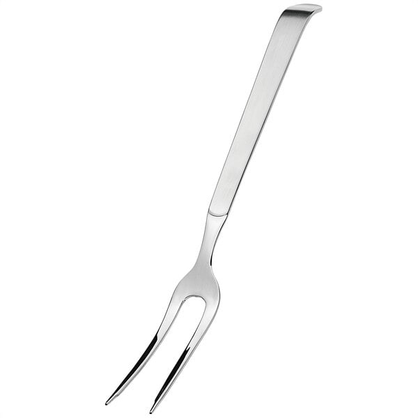 An Amefa 18/10 stainless steel meat serving fork with a silver handle.