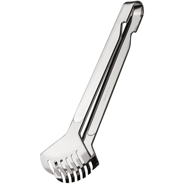 An Amefa stainless steel serving tongs with a long tip.