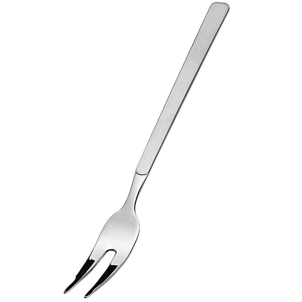 An Amefa stainless steel cold meat serving fork with a silver handle.