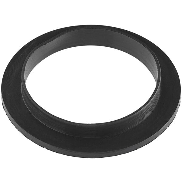 A black rubber circle with a hole in the middle.