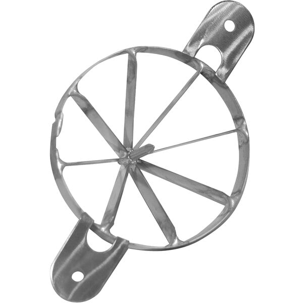 A metal circular blade set with 8 sections and many blades.