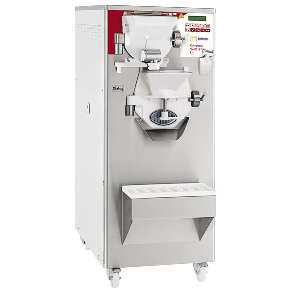 A Coldelite Compacta Vario 8 Classic commercial ice cream machine with a white cabinet.