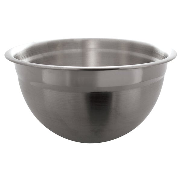 A Tablecraft stainless steel mixing bowl.