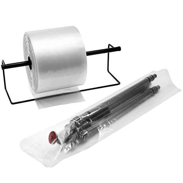 A roll of plastic Lavex Layflat Tubing