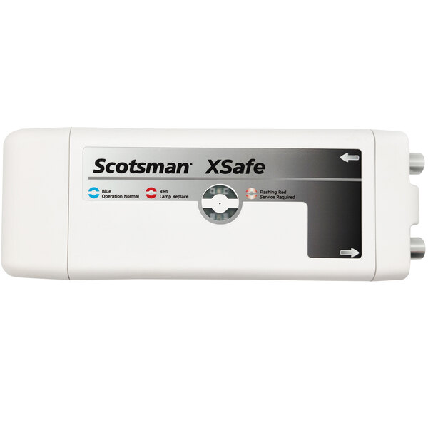 A white rectangular box with black text reading "Scotsman X-Safe"