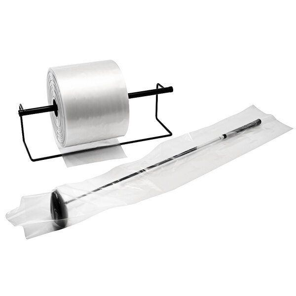 A roll of Lavex clear plastic tubing on a white background.
