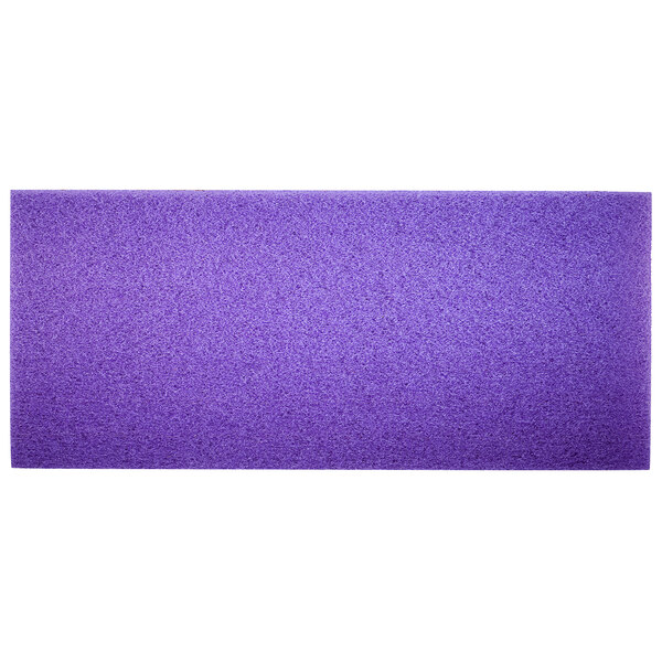 A purple rectangular pad with a white background.