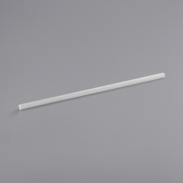 A white plastic straw.