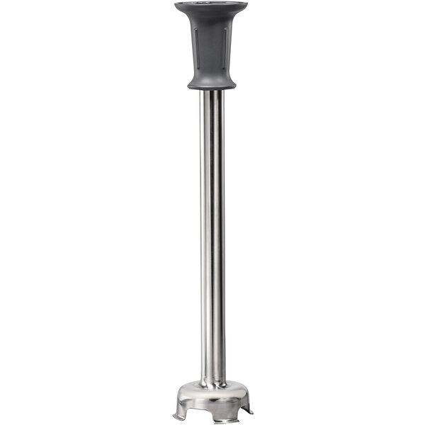 The Hamilton Beach BigRig blending arm, a stainless steel pole with a black handle.