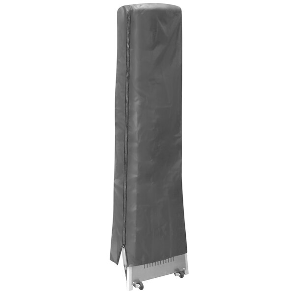 A black Eastern Tabletop Pyramid Patio Heater cover with a handle.