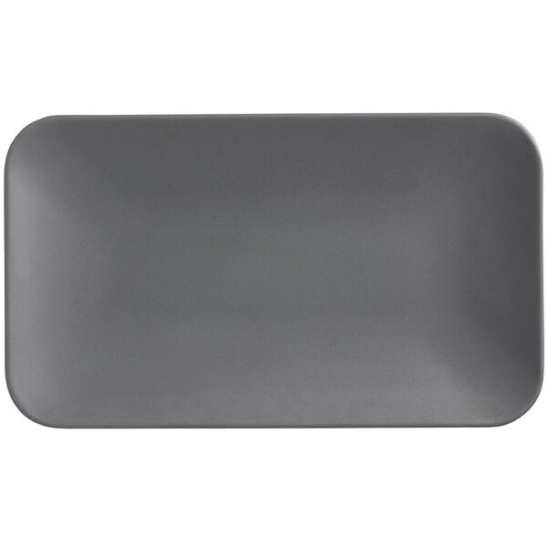 An American Metalcraft matte grey rectangular melamine platter.