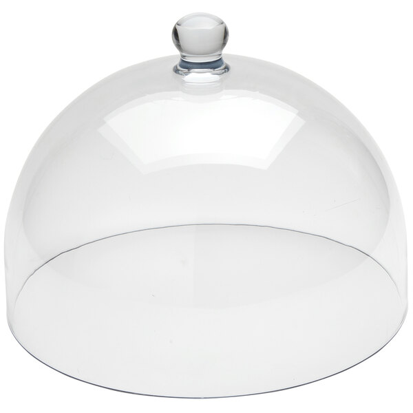 An American Metalcraft clear polycarbonate dome plate cover.