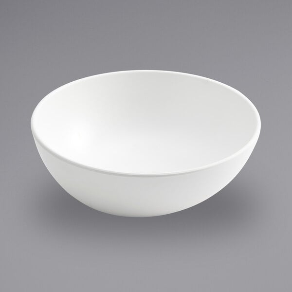 An American Metalcraft white slanted melamine bowl.