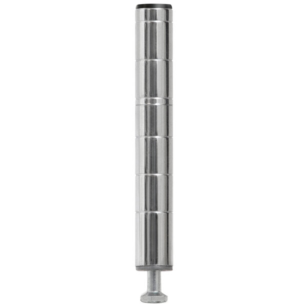 An Eagle Group chrome stationary post for shelving with a screw on the end.