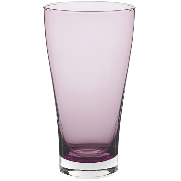 A close-up of a Vidivi lilac beverage tumbler with a clear rim.