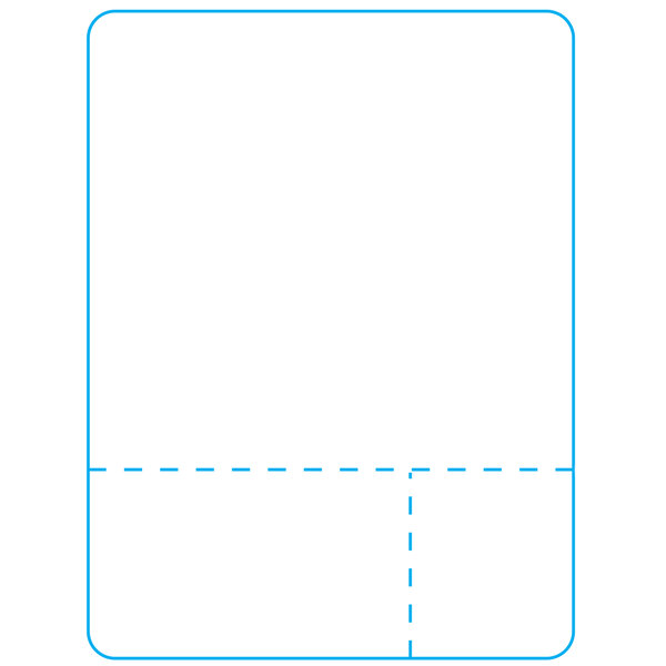 A white rectangular Hobart scale label with blue perforated lines.