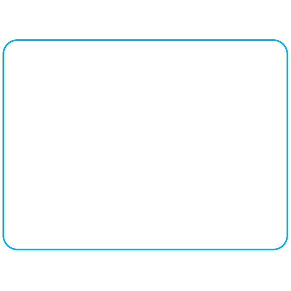 A white rectangle with blue lines.