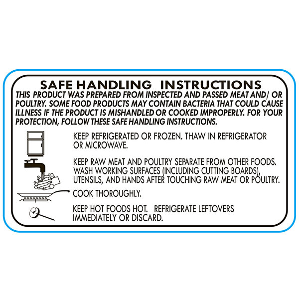 A roll of white and black Point Plus Safe Handling scale labels with white and black text.