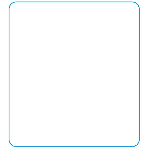 A white rectangle with a blue and white square in the middle.